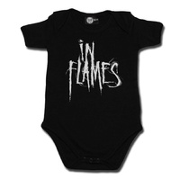 In Flames Logo Organic Baby Bodysuit