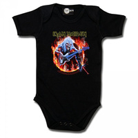 Iron Maiden Fear Live Flames Organic Baby Body Suit