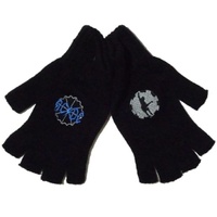 AC/DC Black Ice logo & Angus Cog Fingerless Gloves