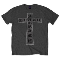 Black Sabbath Cross Logo Grey Shirt