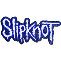 Slipknot Cut Out Logo Blue Border Patch
