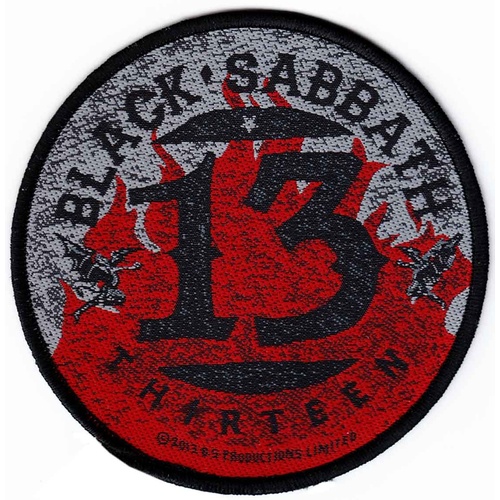 Black Sabbath 13 Flame Circular Patch