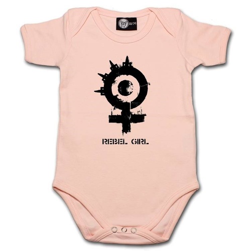 Arch Enemy Rebel Girl Baby Bodysuit (choice of 4 colours) [Size: Black 80 (12-18 months)]