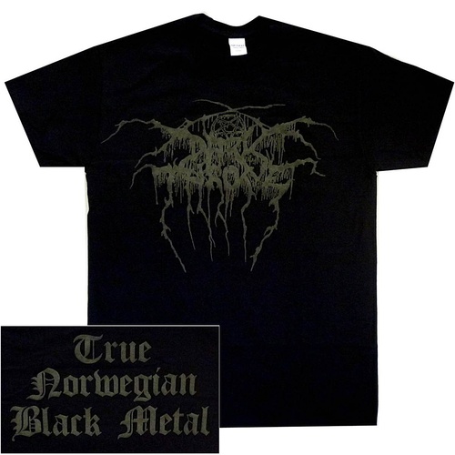 Darkthrone True Norwegian Black Metal Grey Logo Shirt Dark Throne [Size: XL]