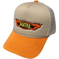 Pantera Flame Logo Orange & Sand Trucker Cap Hat