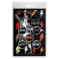 AC/DC Bolt Array Button Badge Pack