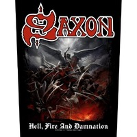 Saxon Hell Fire And Damnation Back Patch