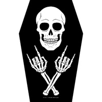 Coffin Skeleton Back Patch