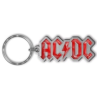 AC/DC Red Logo Metal Keychain