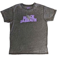 Black Sabbath Logo & Daemon Grey Burnout Shirt