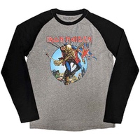 Iron Maiden Trooper Burst Long Sleeve Raglan Shirt