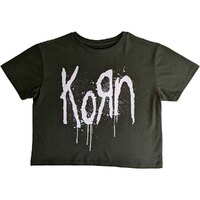 Korn Still A Freak Ladies Green Crop Top