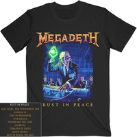 Megadeth Rust In Peace Tracks Shirt