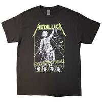 Metallica Justice Faces Charcoal Shirt