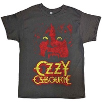 Ozzy Osbourne Yellow Eyes Jumbo Charcoal Grey Shirt