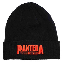 Pantera Red Cowboys From Hell Logo Beanie Hat