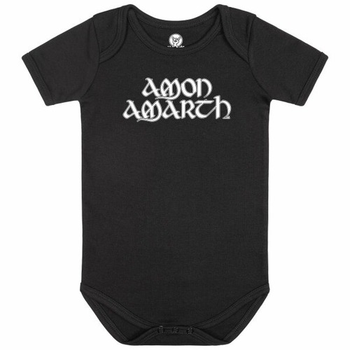 Amon Amarth Logo Baby Organic Bodysuit [Size: Black 56-62 (0–6 months)]