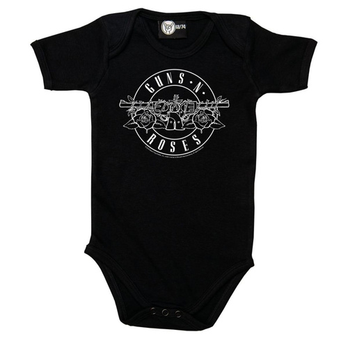 Guns N Roses Bullet Outline Baby Bodysuit [Size: 80 (12-18 months)]