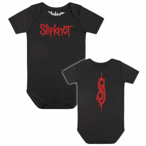 Slipknot Logo Baby Organic Bodysuit [Size: Black 56-62 (0–6 months)]