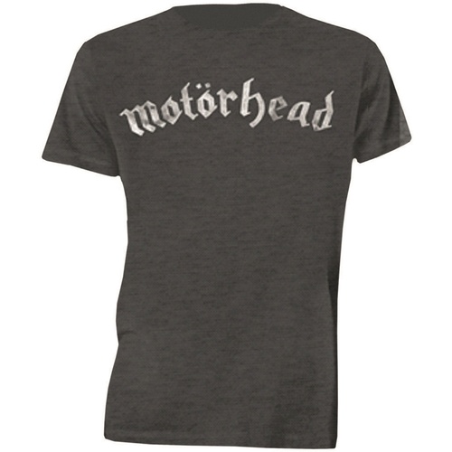 Motorhead Distressed Logo Charcoal Shirt [Size: M]