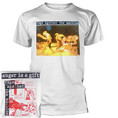 Rage Against The Machine Anger Is A Gift White Shirt [Size: XXL]