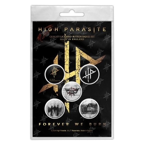 High Parasite Forever We Burn Button Badge Pack