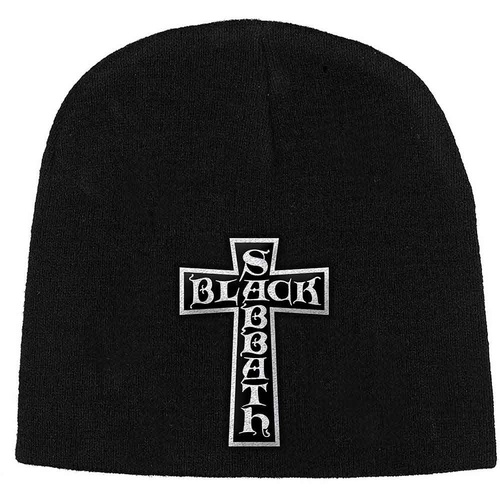 Black Sabbath Cross Logo Embroidered Beanie