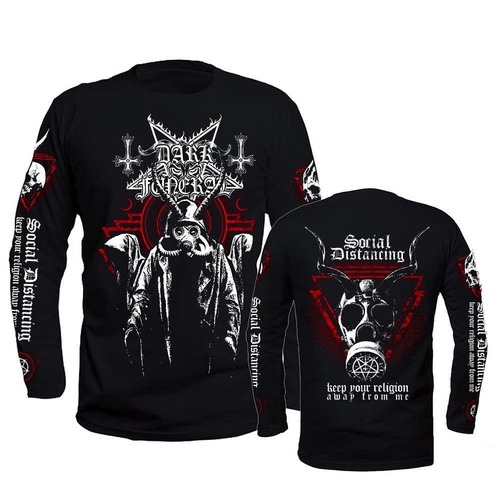 Dark Funeral Social Distancing Long Sleeve Shirt [Size: M]