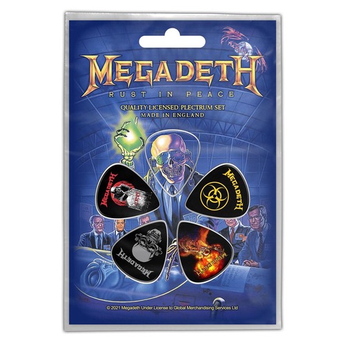 Megadeth Rust In Peace Guitar Plectrum Pick Set 5 Pack