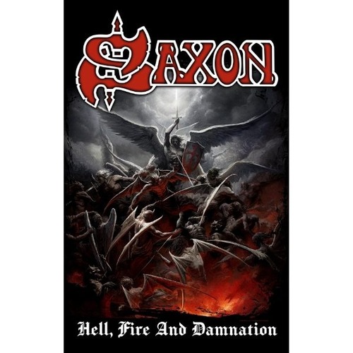 Saxon Hell Fire And Damnation Poster Flag