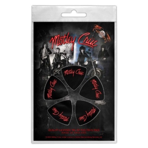 Motley Crue Logo Tri Tip Guitar Pick Plectrum 5 Pack