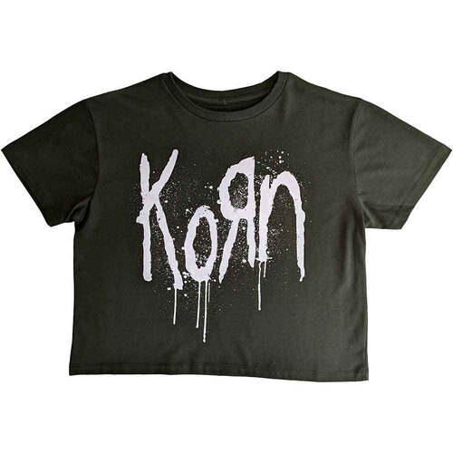 Korn Still A Freak Ladies Green Crop Top [Size: M]