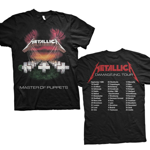 Metallica Master Of Puppets European Tour '86 Shirt [Size: M]