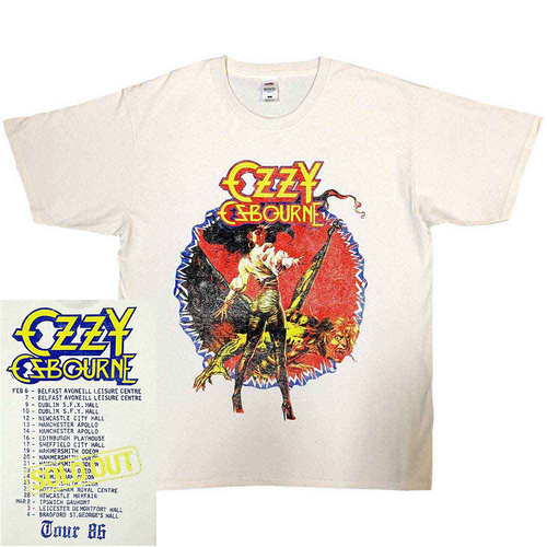 Ozzy Osbourne Ultimate Sin Tour 86 Natural Shirt [Size: M]