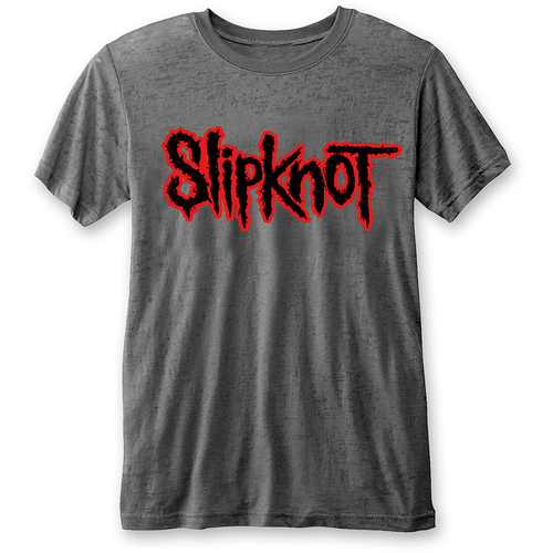 Slipknot Logo Burnout Charcoal Shirt [Size: L]